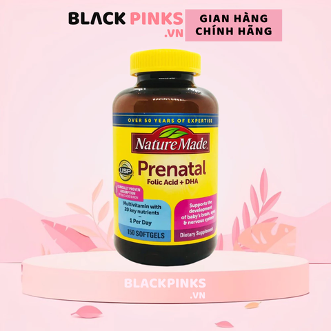 Vitamin cho bà bầu Nature Made Prenatal Multi DHA 200mg 150 viên