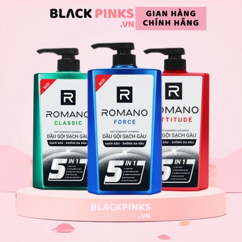 Dầu gội sạch gàu hương nước hoa Romano Classic/Force/Attitude 650g