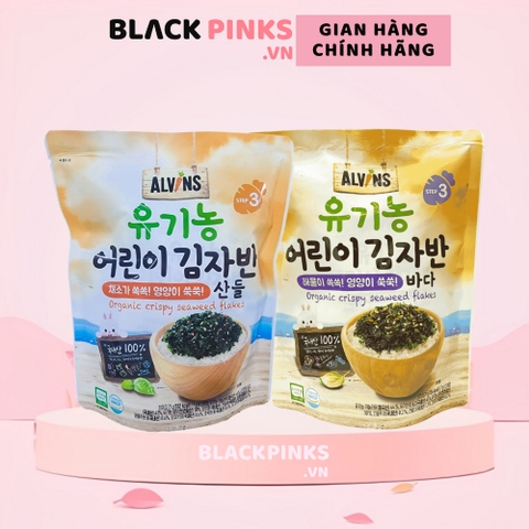 Rong biển rắc cơm hữu cơ vị hải sản/vị rau củ Alvins 21g