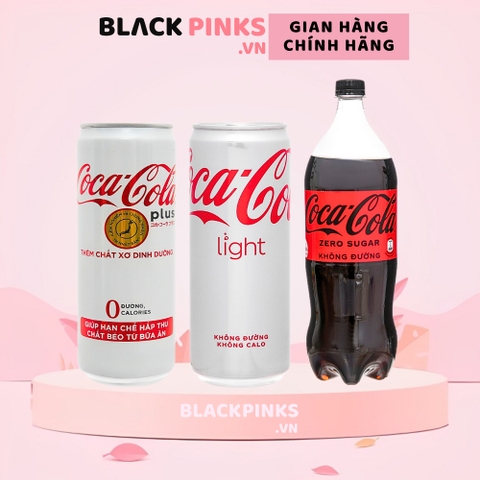 Thùng nước ngọt Coca Cola Light/Plus/Zero Sugar 24 lon 320ml/ 12 chai 1.5L