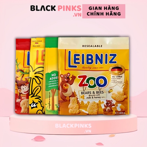 Bánh quy bơ Leibniz Zoo hình thú vị bơ/cacao/lúa mì & yến mạch/sữa & mật ong 100g