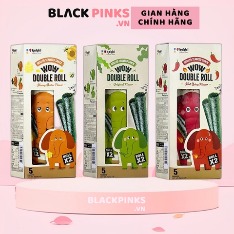 Combo 5 gói snack rong biển Kokiri con voi vị cay/truyền thống/bơ mật ong 25g