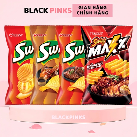 Combo 2 gói Snack khoai tây Swing vị bít tết, gà Teriyaki, phô mai, bò nướng 32/60/108g