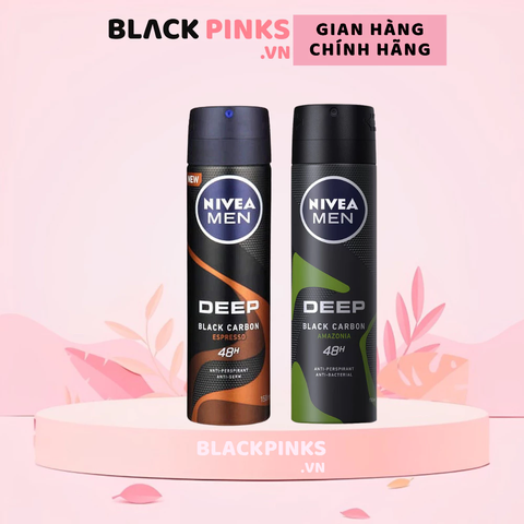 Xịt khử mùi Nivea Men than hoạt tính hương Espresso/hương rừng 150ml