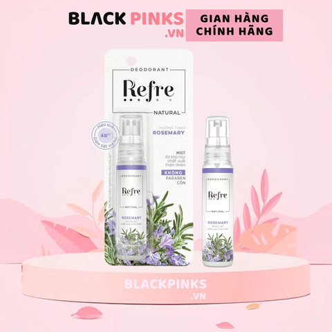 Xịt khử mùi Refre Natural hương thảo/trà xanh/hương gỗ/hồng mộc lan 30ml