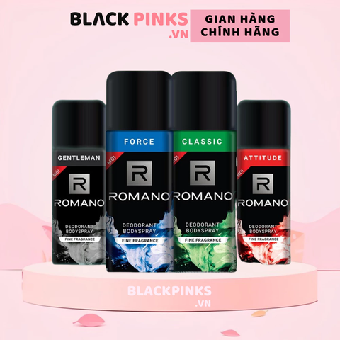 Xịt khử mùi Romano hương nước hoa Gentleman/Classic/Force/Attitude 150ml
