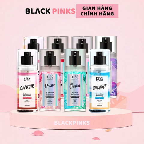 Xịt thơm toàn thân Malissa Kiss hương nước hoa - Hottie/Passion/Tender/Fierce/Desire/Charm/Sweetie/Delight 88ml