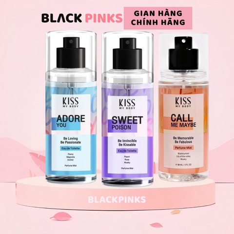 Xịt thơm toàn thân Malissa Kiss - hương Sweet Poison/hương Adore You/hương Call Me Maybe 88ml