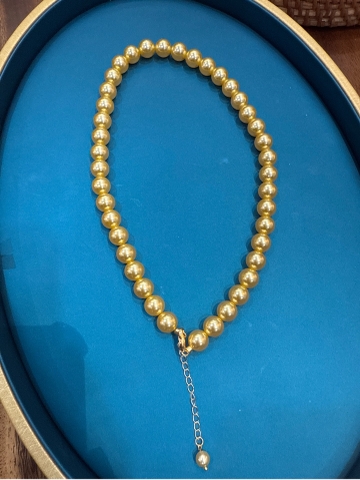 Dây Chuyền Ngọc Trai Vàng Size 10mm
