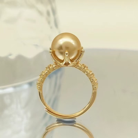 Nhẫn Bạc 925 Ngọc Trai Vàng