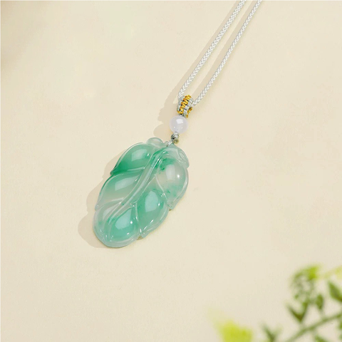 Mặt Dây Chuyền Phỉ Thúy Hình Lá
