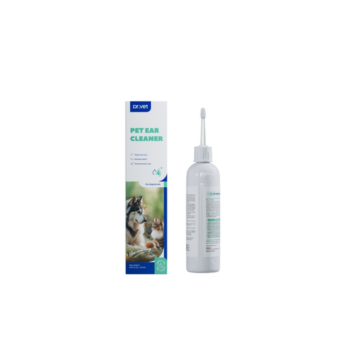 Dung dịch vệ sinh tai cho chó mèo Dr Vet chai 120 ml