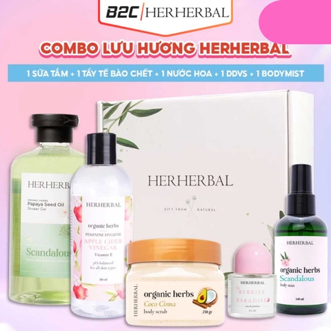 HỘP QUÀ HERHERBAL – COMBO QUÀ TẶNG CHĂM SÓC TOÀN THÂN CHO NỮ