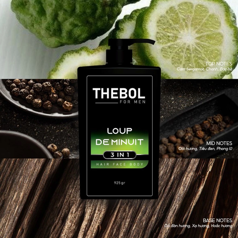 TẮM GỘI RỬA MẶT 3IN1 THEBOL FOR MEN –  LOUP DE MINUIT