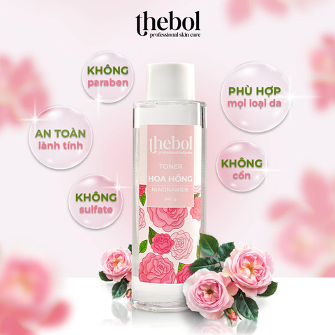 TONER HOA HỒNG THEBOL – CÂN BẰNG DA, DƯỠNG ẨM &amp; LÀM SÁNG