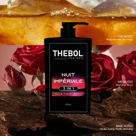 TẮM GỘI RỬA MẶT 3IN1 THEBOL FOR MEN –  NUIT IMPÉRIAL