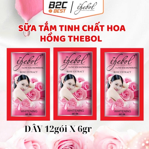 SỮA TẮM HOA HỒNG THEBOL (DÂY 12 GÓI X 6GR)