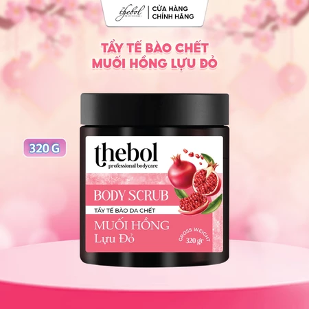TẨY TẾ BÀO DA CHẾT THEBOL 320GR -  MUỐI HỒNG LỰU ĐỎ