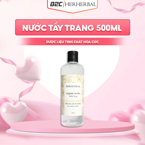 NƯỚC TẨY TRANG CHAMOMILE HERHERBAL 500ML – DA NHẠY CẢM