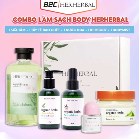 HỘP QUÀ HERHERBAL – SET QUÀ CHĂM SÓC CƠ THỂ CAO CẤP