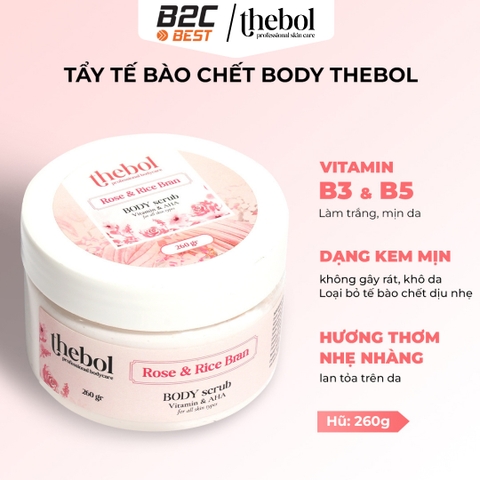 TẨY TẾ BÀO CHẾT BODY THEBOL 260G – ROSE & RICE BRAN
