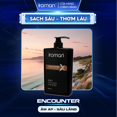 TẮM GỘI 2IN1 IROMAN ENCOUNTER 650G – HƯƠNG NƯỚC HOA CAO CẤP