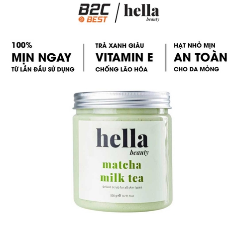 HELLA BEAUTY – TẨY TẾ BÀO DA CHẾT MATCHA MILK