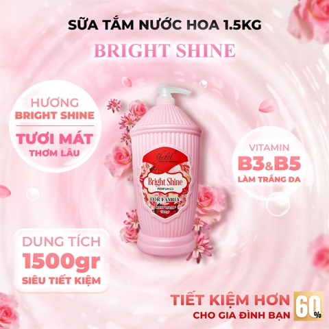 THEBOL - SỮA TẮM HƯƠNG NƯỚC HOA BRIGHT SHINE 1.5KG – LẤP LÁNH, RẠNG NGỜI