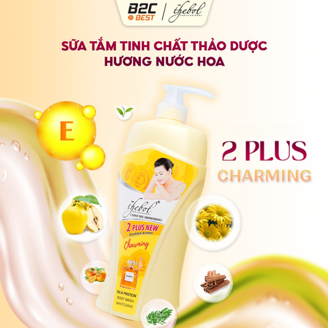 THEBOL - SỮA TẮM THẢO DƯỢC HOA HỒNG KHƯƠNG HOÀNG NƯỚC HOA PHÁP CHRAMING (2 PLUS)
