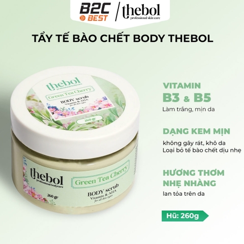 TẨY TẾ BÀO CHẾT BODY THEBOL 260G – GREEN TEA CHERRY