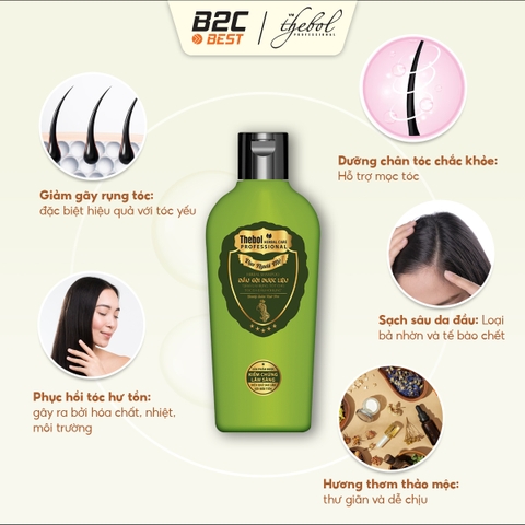 DẦU GỘI NGĂN RUNG TÓC DƯỢC LIỆU HỮU CƠ VẠN NGƯỜI MÊ (XANH) 175Gr