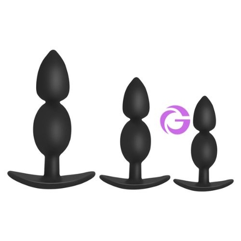 Phích Cắm Hậu Môn Silicone 2 hạt