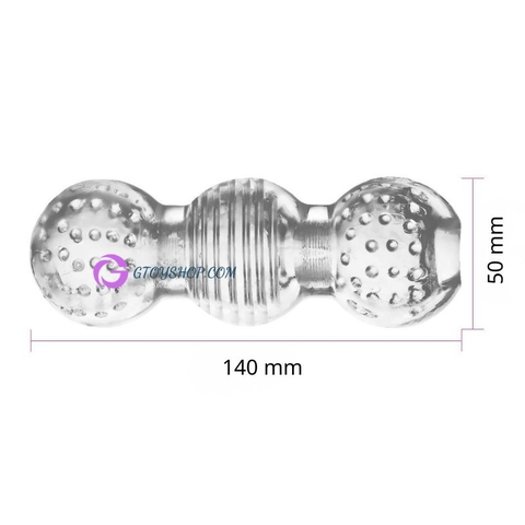 Cốc thủ dâm nam silicon trong suốt hỗ trợ tập luyện kéo dài thời gian