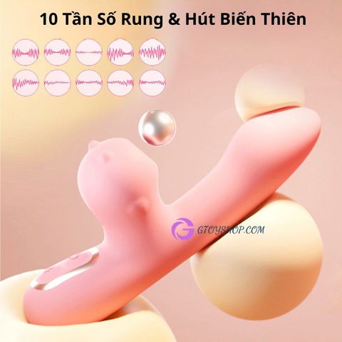 Máy rung Galaku Mirro rung hút sưởi ấm 10 chế độ
