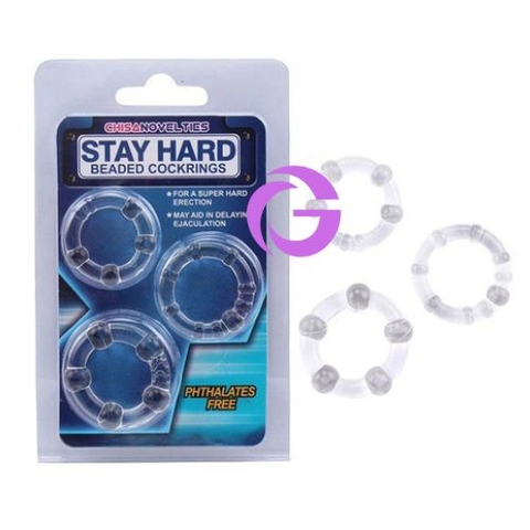 Bộ 3 vòng đeo dương vật silicon bi mềm Stay Hard