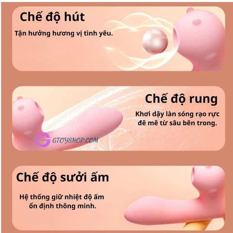 Máy rung Galaku Mirro rung hút sưởi ấm 10 chế độ
