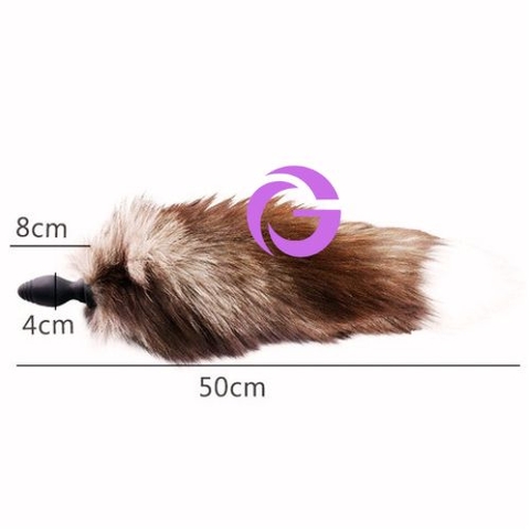 Đồ chơi hậu môn đuôi cáo lông xù kèm plug rung