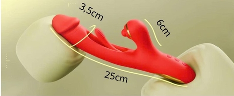 Dương vật giả rung liếm đá lưỡi đa chế độ