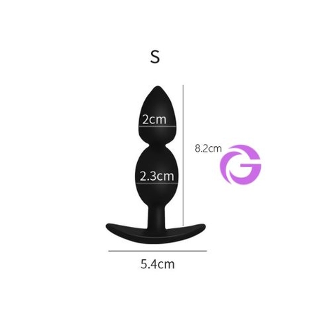 Phích Cắm Hậu Môn Silicone 2 hạt