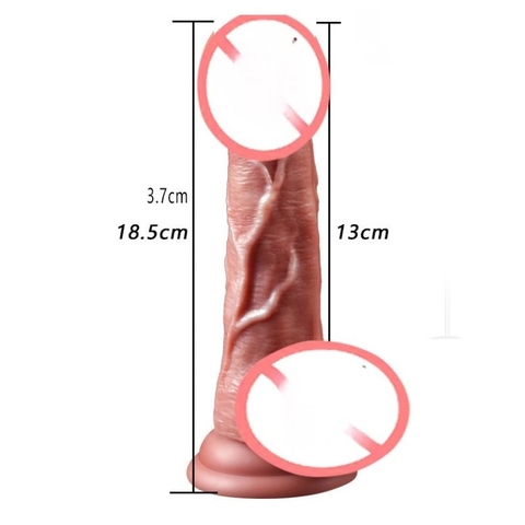 Dương vật giả Muha dính tường 18,5 cm
