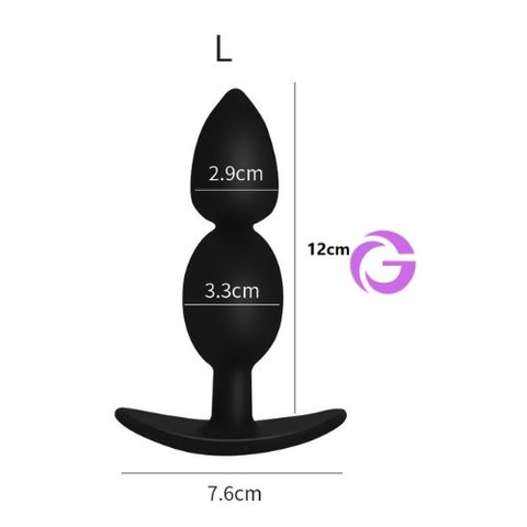Phích Cắm Hậu Môn Silicone 2 hạt