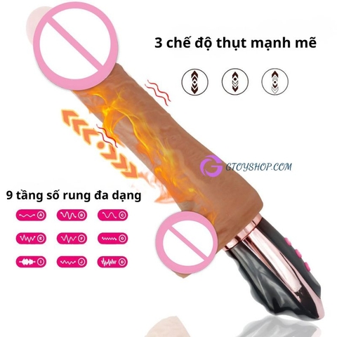 Dương vật giả Muha rung thụt phát nhiệt cầm tay