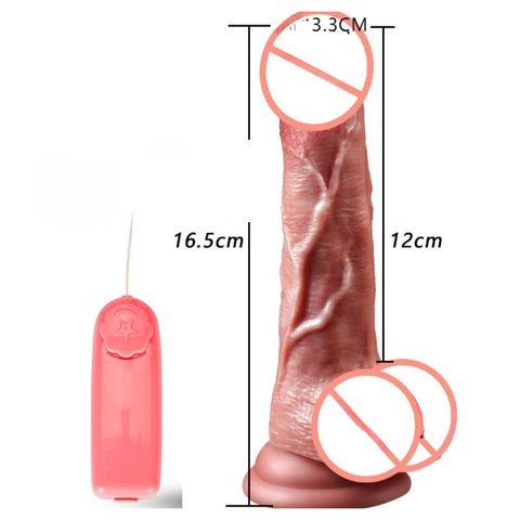 Dương vật giả Muha rung dính tường 16,5 cm