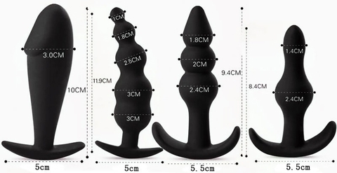 Bộ 4 Phích Cắm Hậu Môn Silicone