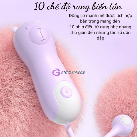 Trứng rung Lilo Gấu Rila 10 chế độ rung mạnh mẽ