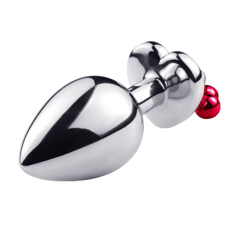 Phích cắm hậu môn INOX đính đá kèm chuông