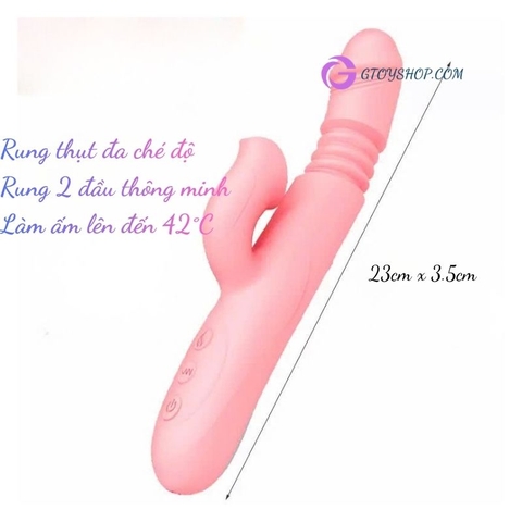 Dương vật giả rung hai đầu thụt làm ấm