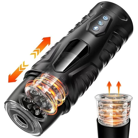 Máy Thủ Dâm Black Knight Tự Động Thụt Rút Xoay 360°