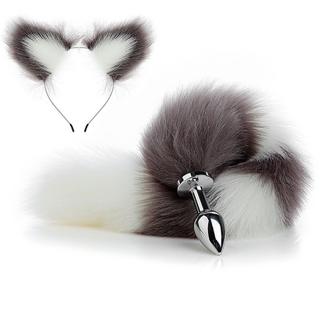 Plug inox kèm đuôi cáo size nhỏ