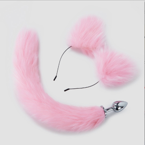 Plug inox kèm đuôi cáo size nhỏ